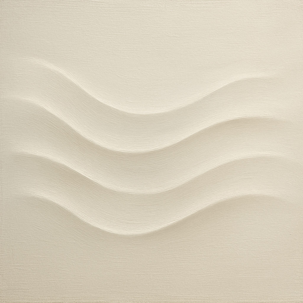 Monochrome Wave Relief No. 2 - Modern Fine Art Oil Painting - View 1