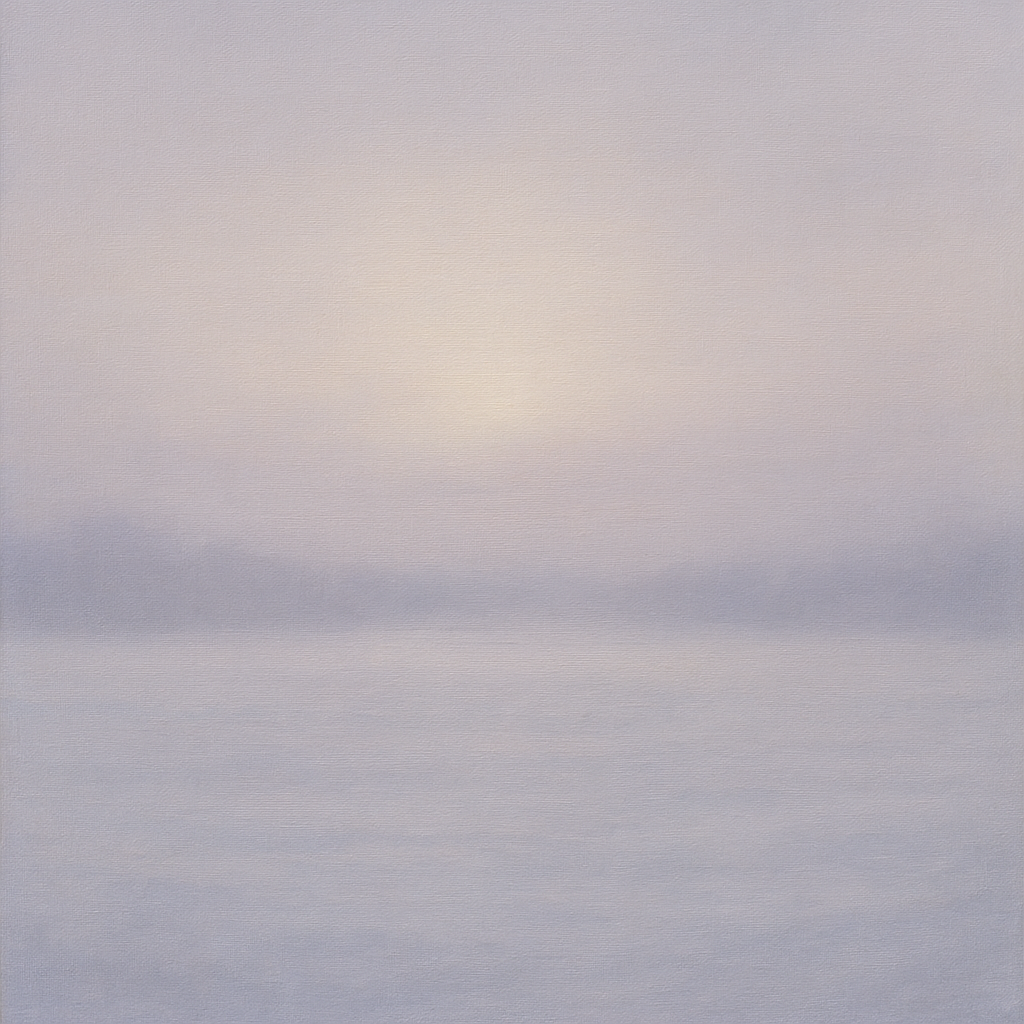 Winter Dawn Frost & Pale Silver Light No. 24 Oil Painting - View 1