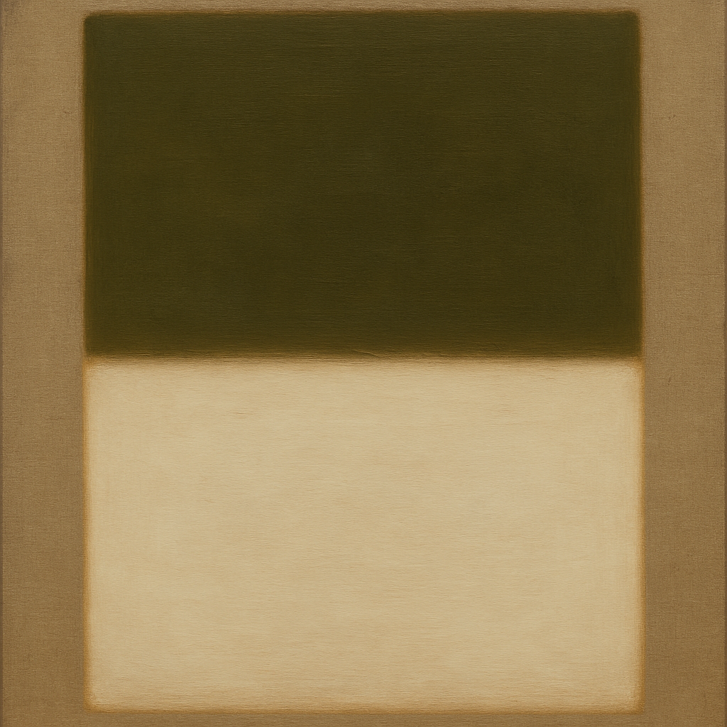 Sage Olive & Alabaster Balance No. 3 - Modern Fine Art Oil Painting - View 1