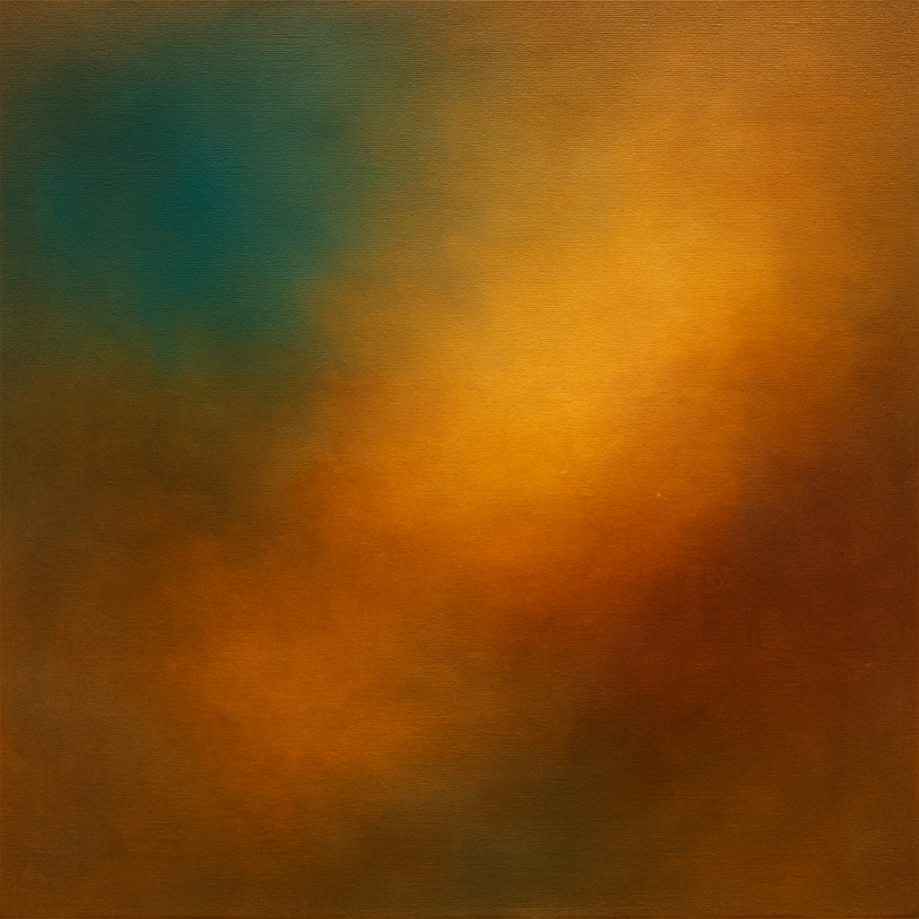 Deep Topaz & Spiced Terracotta Glow No. 2 Oil Painting 100% Hand Painted Oil on Belgian Linen Canvas, Original Fine Art Wall Decor