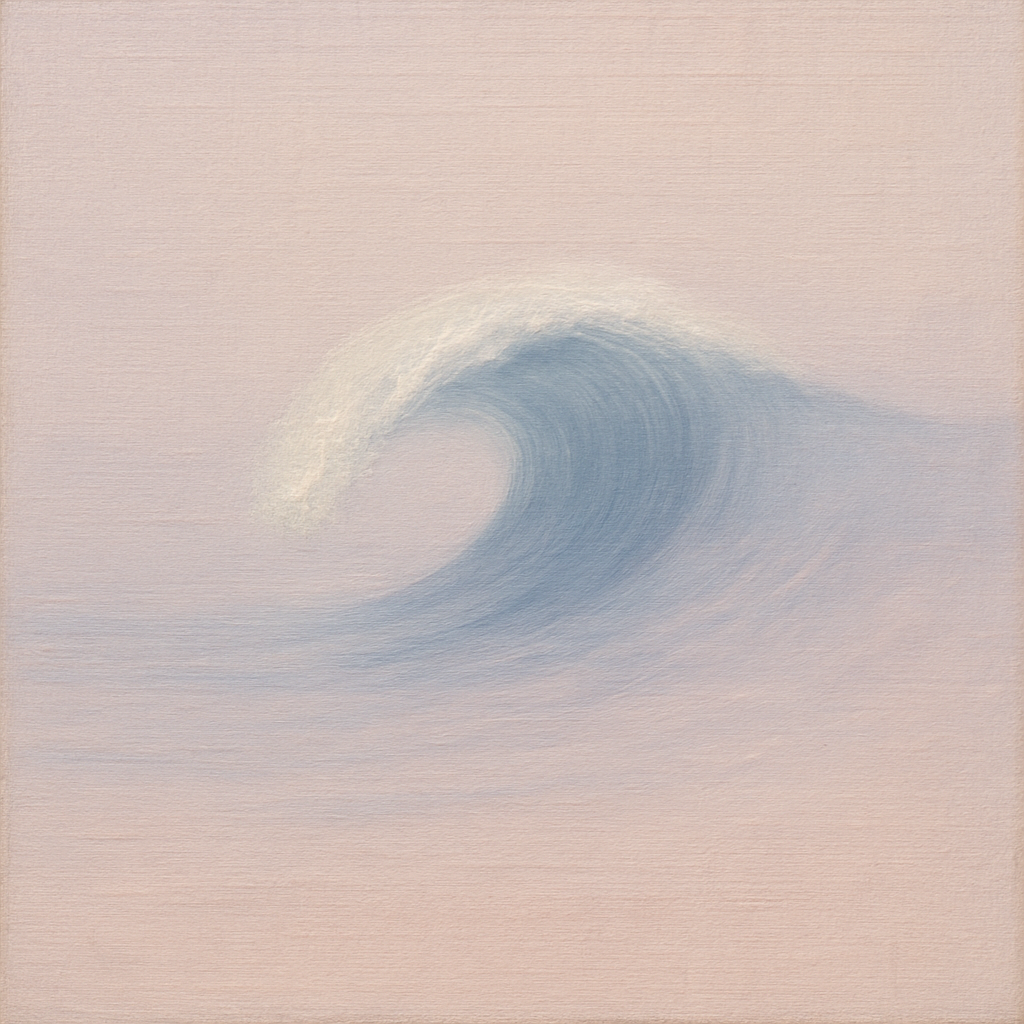 Single Wave Crest in Morning Light No. 4 - Modern Fine Art Oil Painting - View 1