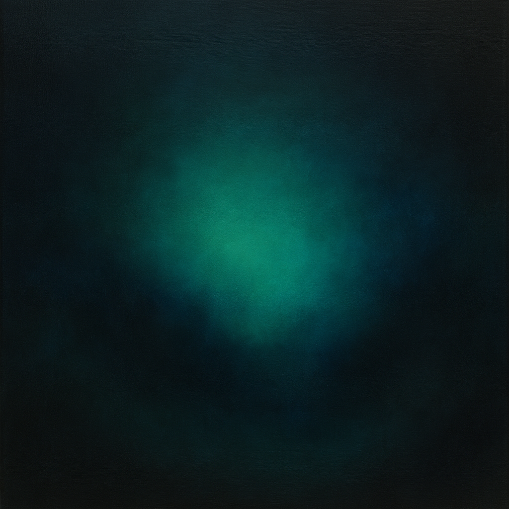 Emerald & Midnight Sapphire Sfumato Immersion Oil Painting - View 1