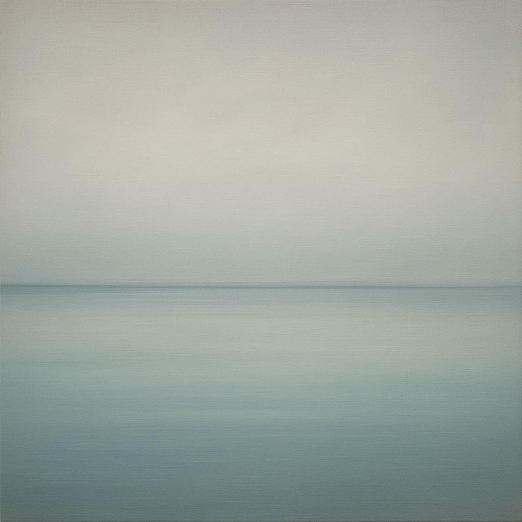 Glass Horizon over Quiet Arctic Waters No. 12 Oil Painting - View 1