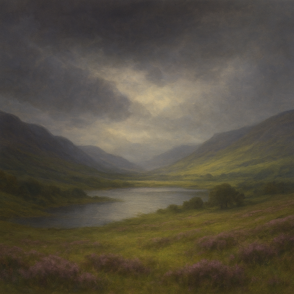Highland Valley Storm Clearing No. 9 Oil Painting - View 1