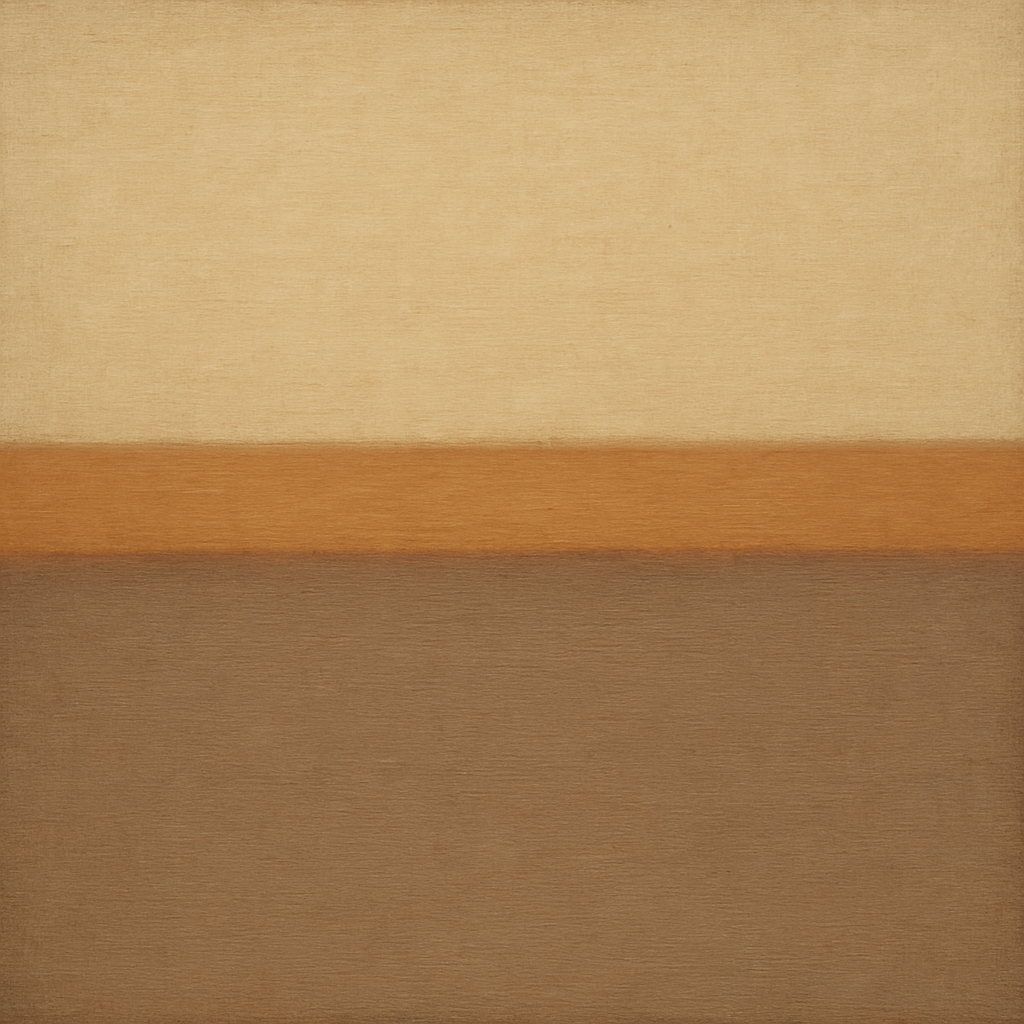 Aged Plaster & Sand Horizon No. 2 - Modern Fine Art Oil Painting - View 1