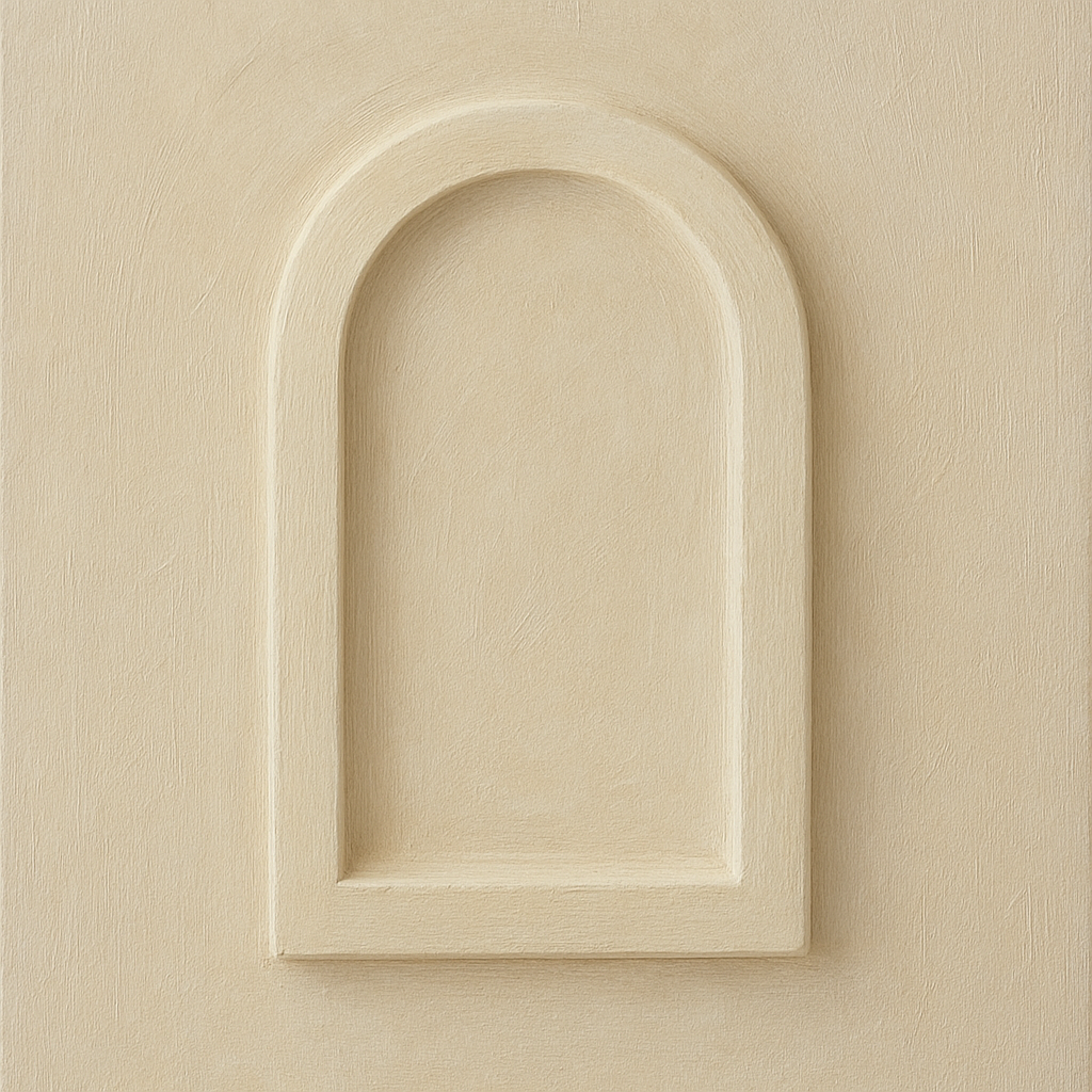Textured Monolithic Plaster Arch No. 9 - Modern Fine Art Oil Painting - View 1