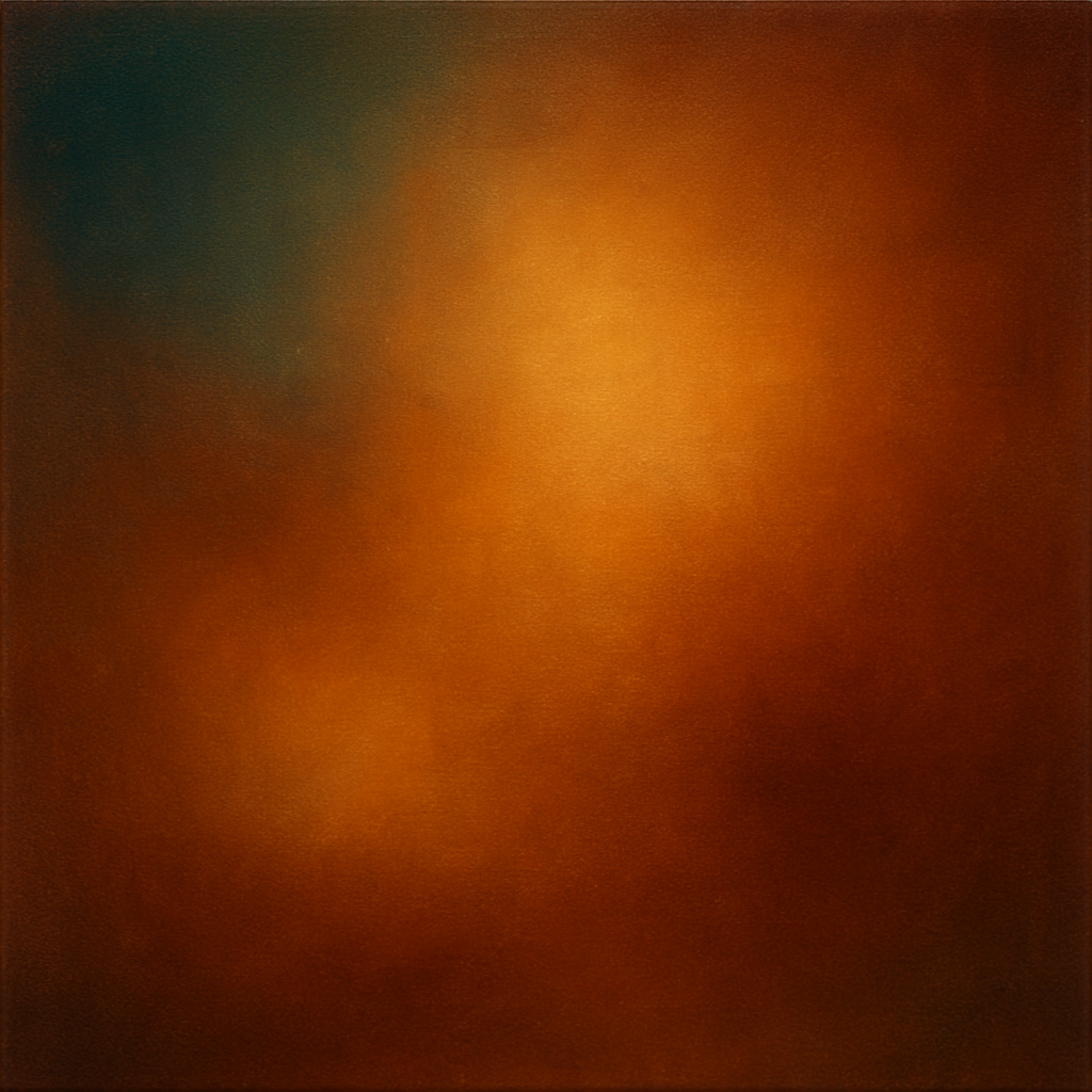 Deep Topaz & Spiced Terracotta Glow No. 17 Oil Painting 100% Hand Painted Oil on Belgian Linen Canvas, Original Fine Art Wall Decor