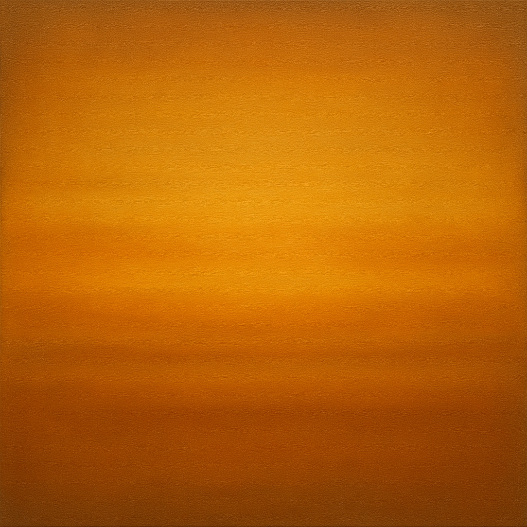 Warm Amber & Raw Sienna Sunset Meditation No. 6 Oil Painting - View 1