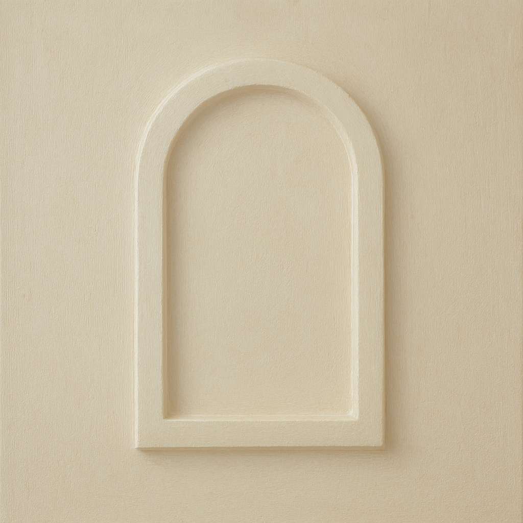 Textured Monolithic Plaster Arch No. 9 - Modern Fine Art Oil Painting - View 1