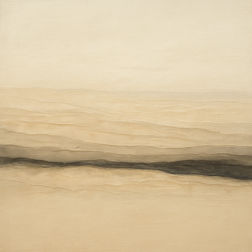 Raw Limestone Horizon & Washed Linen No. 4 Oil Painting 100% Hand Painted Oil on Belgian Linen Canvas, Original Fine Art Wall Decor