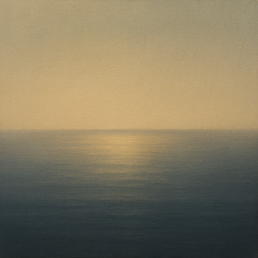 Mediterranean Dawn Horizon No. 6 - Modern Fine Art Oil Painting - View 1