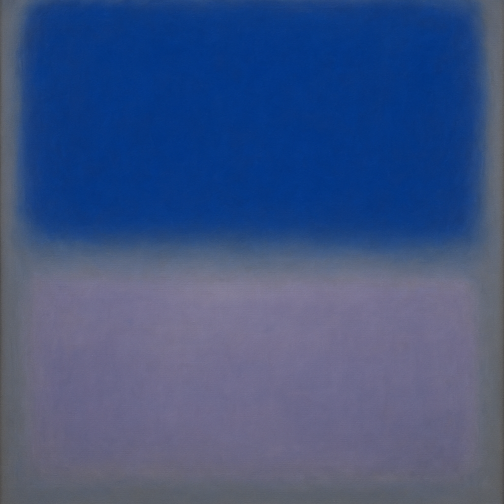 Cobalt Azure & Twilight Lavender Immersion No. 24 Oil Painting - View 1