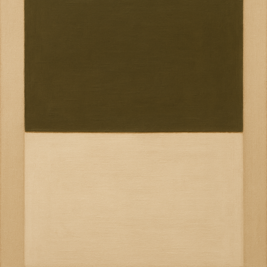 Sage Olive & Alabaster Balance No. 3 - Modern Fine Art Oil Painting - View 1