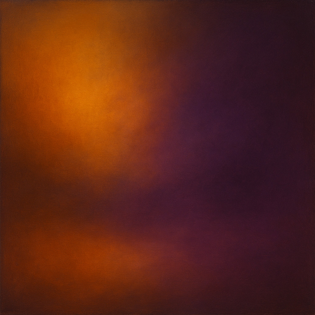 Burnt Amber & Velvet Amethyst Atmosphere No. 6 Oil Painting - View 1
