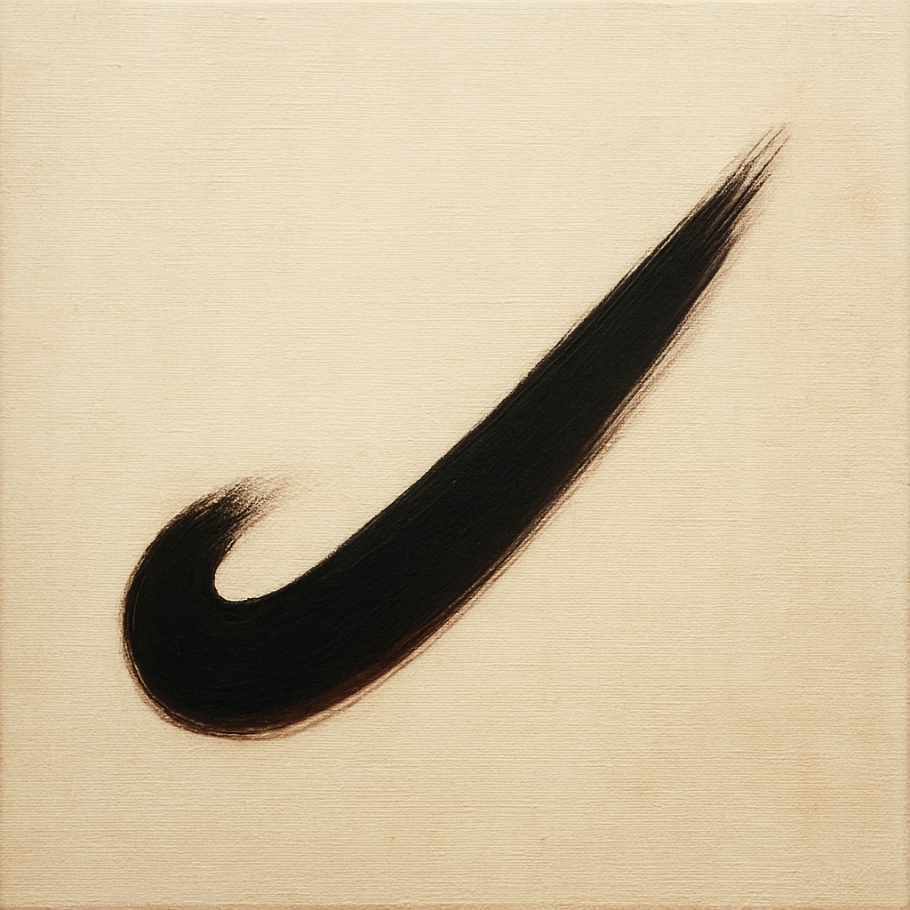 Monochrome Brushstroke Void No. 5 - Modern Fine Art Oil Painting - View 1