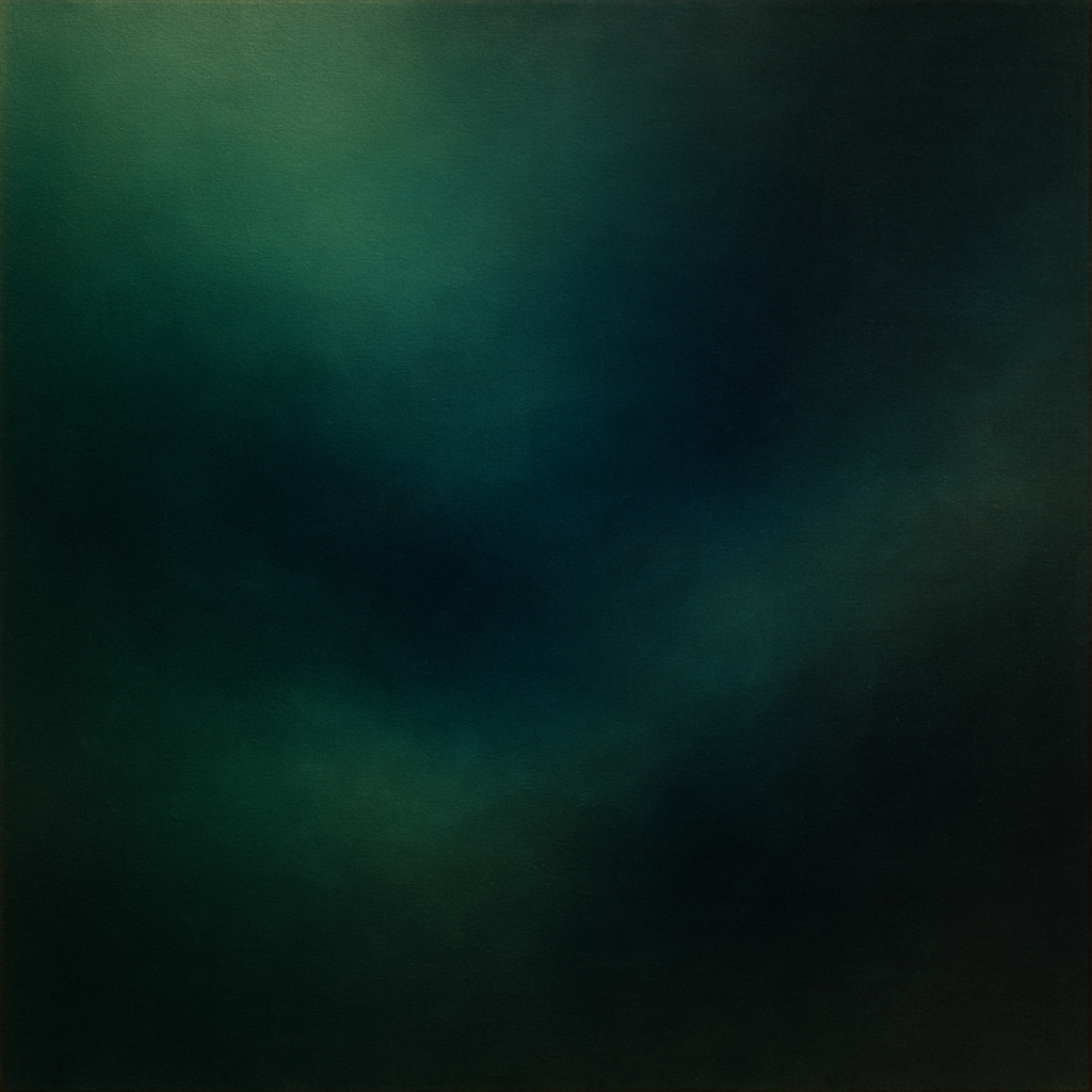 Emerald & Midnight Sapphire Sfumato Immersion No. 11 Oil Painting 100% Hand Painted Oil on Belgian Linen Canvas, Original Fine Art Wall Decor