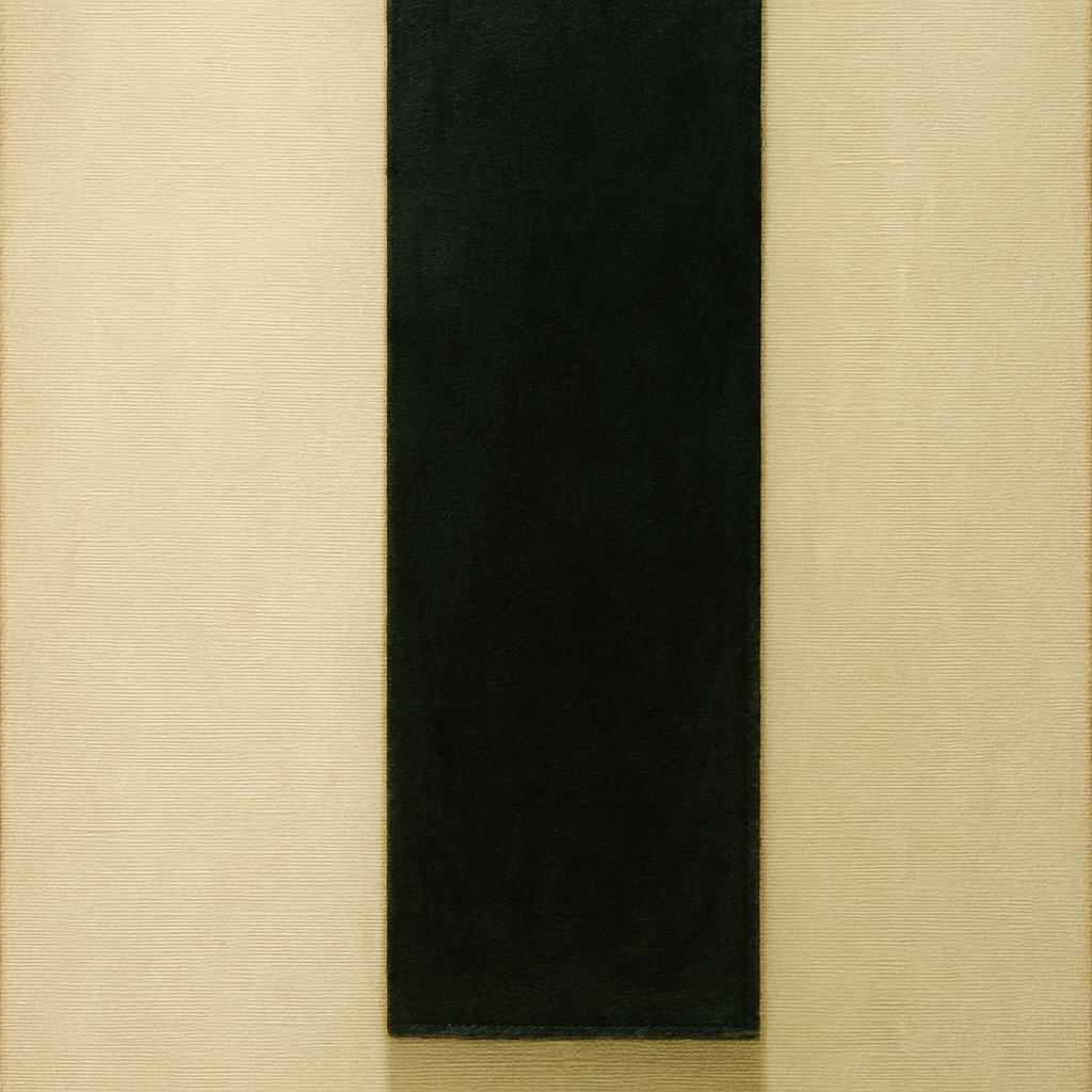 Deep Charcoal & Bone Monolith No. 1 - Modern Fine Art Oil Painting - View 1