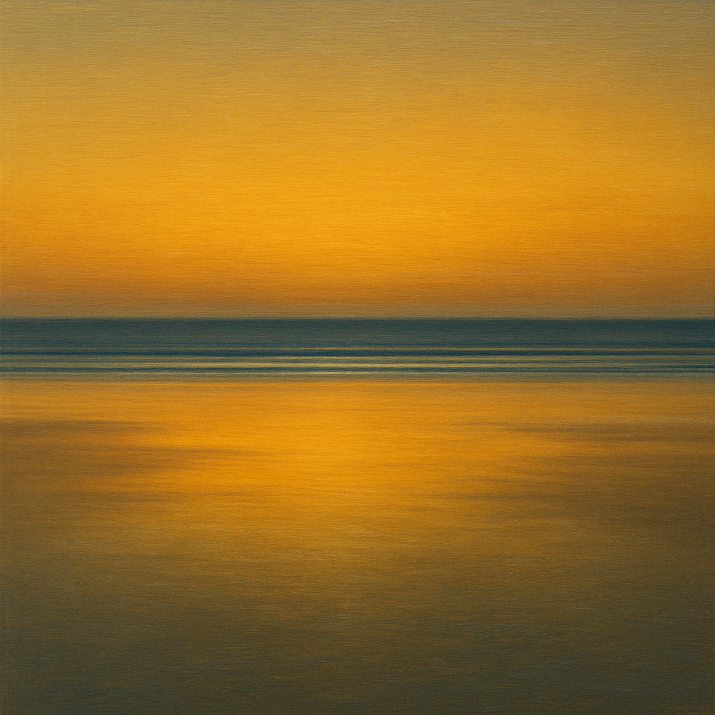 Golden Hour Surf Reflection No. 8 - Modern Fine Art Oil Painting - View 1