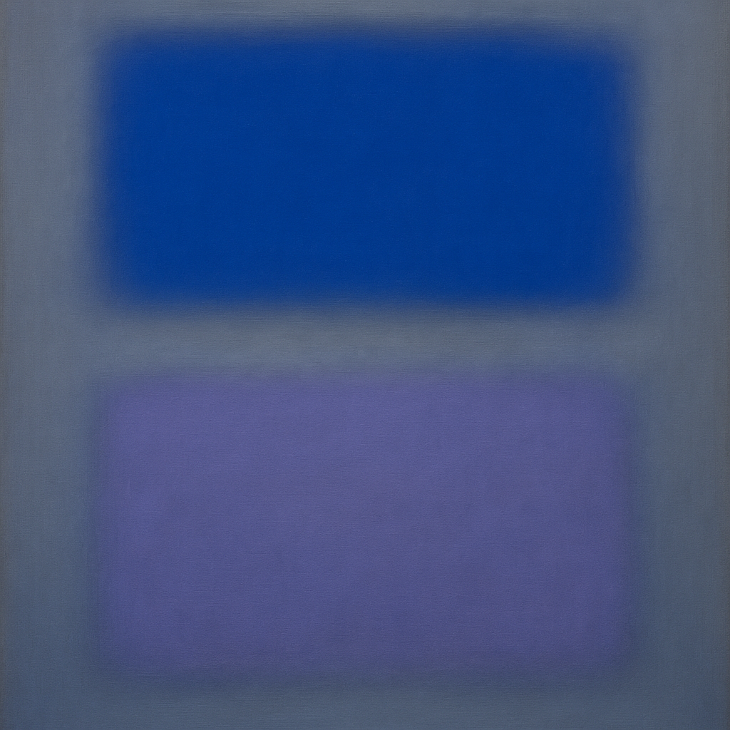 Cobalt Azure & Twilight Lavender Immersion Oil Painting - View 1