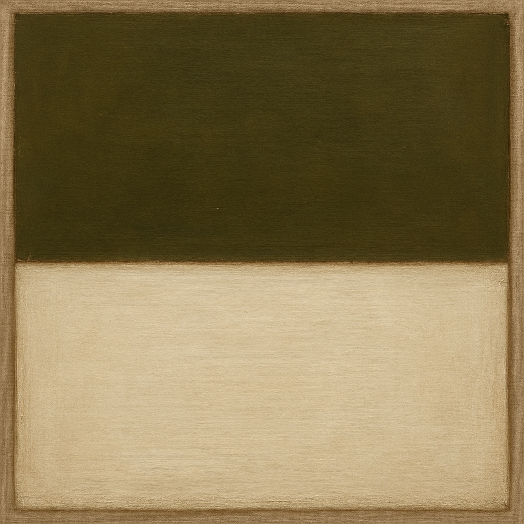 Sage Olive & Alabaster Balance No. 3 - Modern Fine Art Oil Painting - View 1
