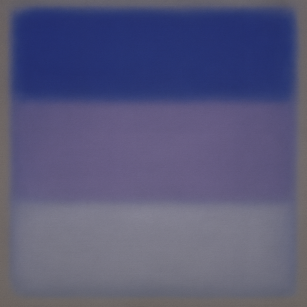 Cobalt Azure & Twilight Lavender Immersion No. 5 Oil Painting - View 1