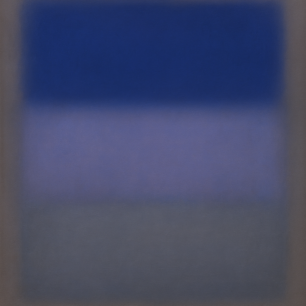 Cobalt Azure & Twilight Lavender Immersion No. 7 Oil Painting - View 1