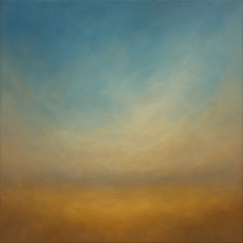 Celestial Azure & Warm Ochre Equilibrium No. 5 Oil Painting 100% Hand Painted Oil on Belgian Linen Canvas, Original Fine Art Wall Decor