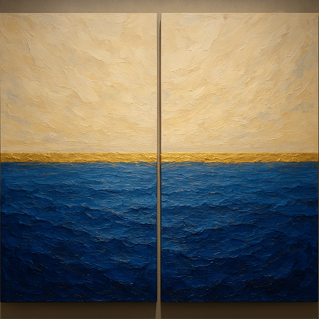 Elysian Horizon Diptych Pairing No. 2 Oil Painting - 100% Hand-Painted Master Oil Painting