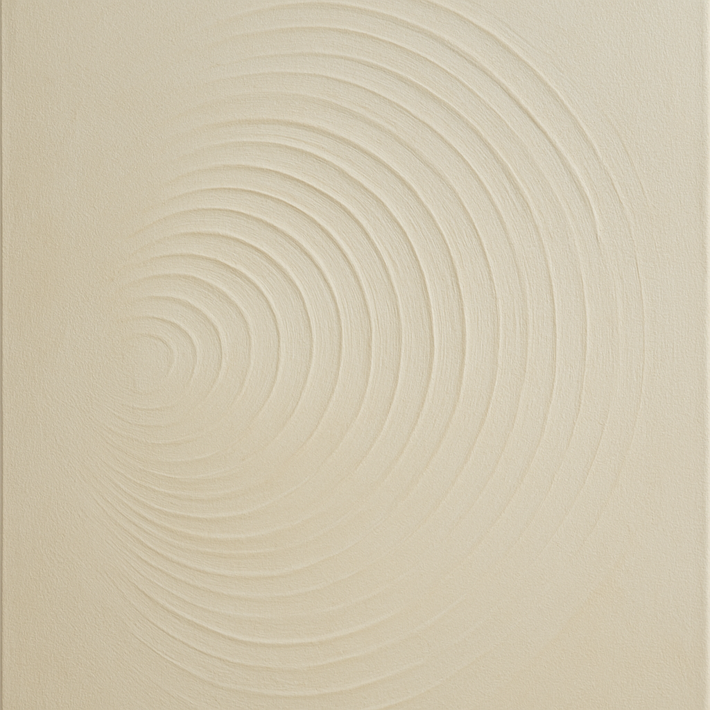 Radial Sunburst Plaster Ridge No. 5 - Modern Fine Art Oil Painting - View 1