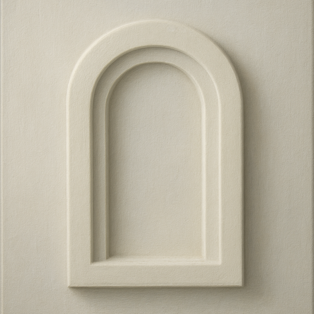 Textured Monolithic Plaster Arch No. 9 - Modern Fine Art Oil Painting - View 1