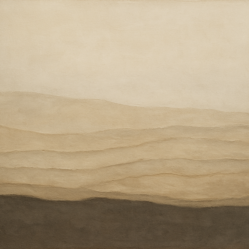 Raw Limestone Horizon & Washed Linen No. 30 Oil Painting - View 1