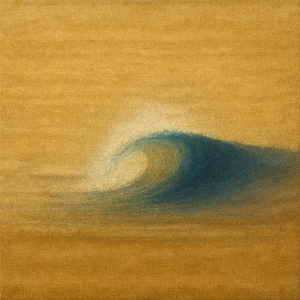 Single Wave Crest in Morning Light No. 4 - Modern Fine Art Oil Painting - View 1