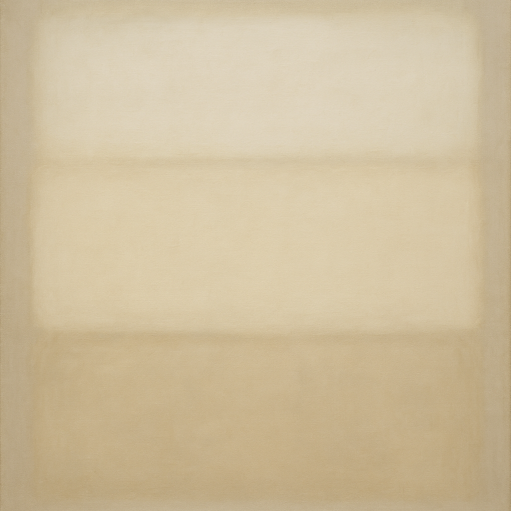 Oatmeal White & Pale Alabaster Monochrome Study No. 5 Oil Painting - View 1