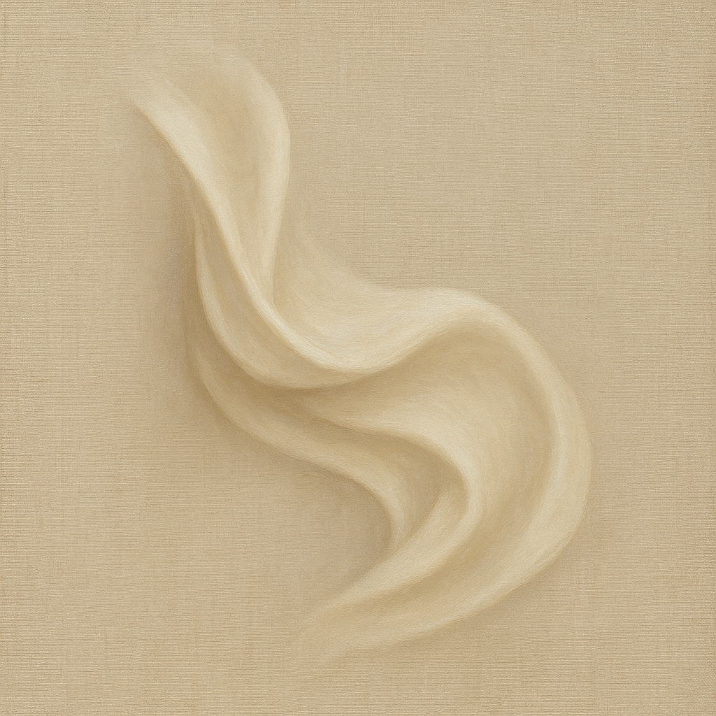 Alabaster Linen Texture Fold No. 4 - Modern Fine Art Oil Painting - View 1