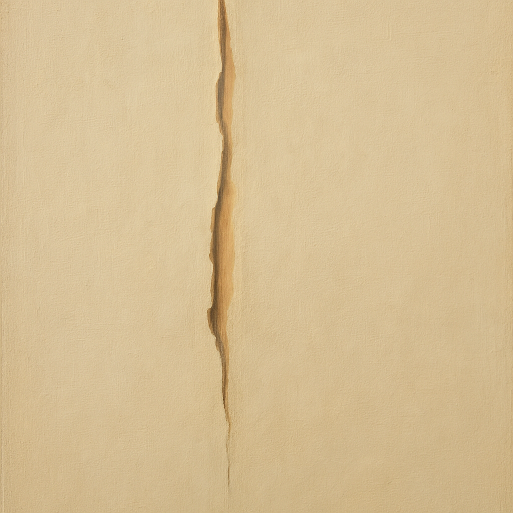 Tactile Stucco & Ochre Rift No. 9 - Modern Fine Art Oil Painting - View 1