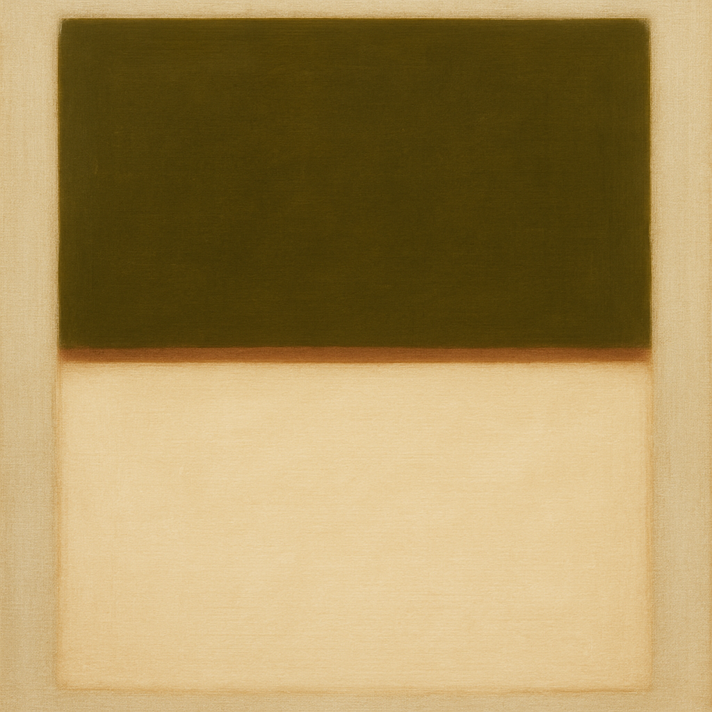 Sage Olive & Alabaster Balance No. 3 - Modern Fine Art Oil Painting - View 1