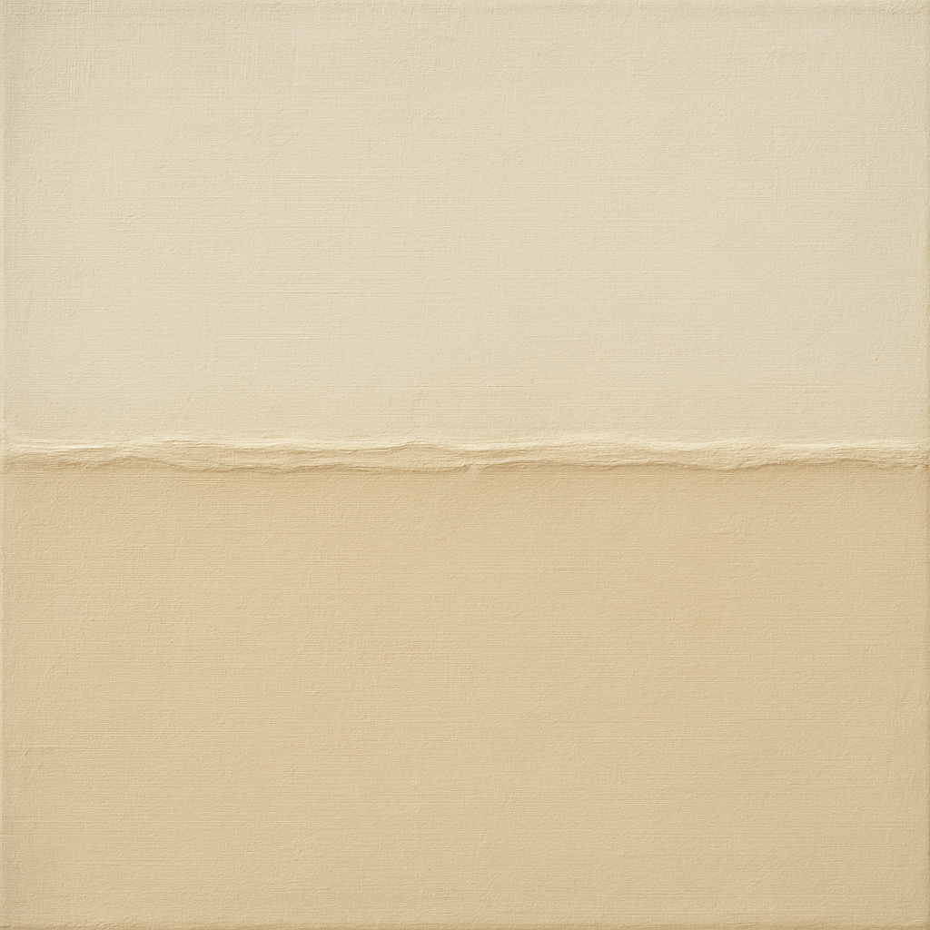 Minimalist White Horizon Band No. 7 - Modern Fine Art Oil Painting - View 1
