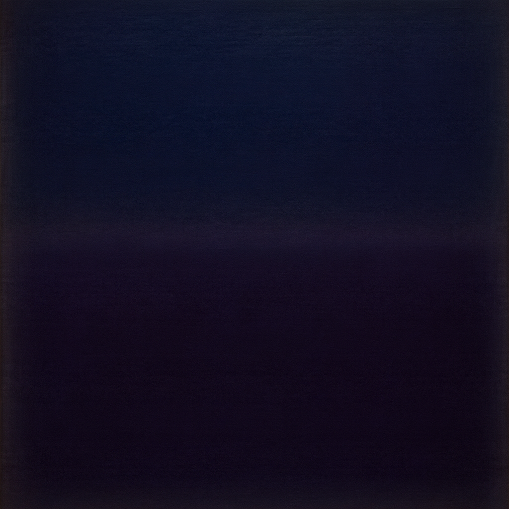 Deep Indigo & Midnight Plum Ambient Field No. 22 Oil Painting - View 1