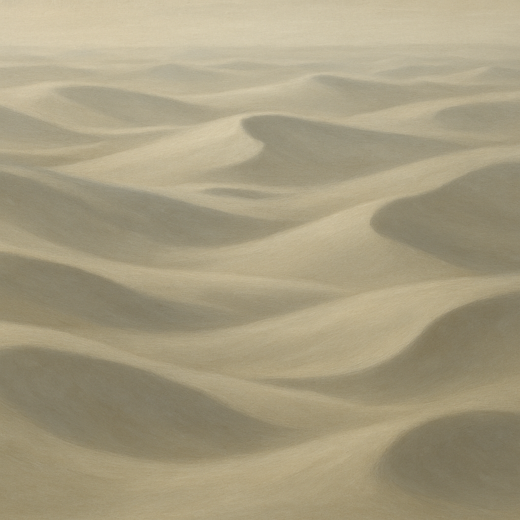 Monochrome Sand Dune Contours & Pale Slate No. 24 Oil Painting 100% Hand Painted Oil on Belgian Linen Canvas, Original Fine Art Wall Decor