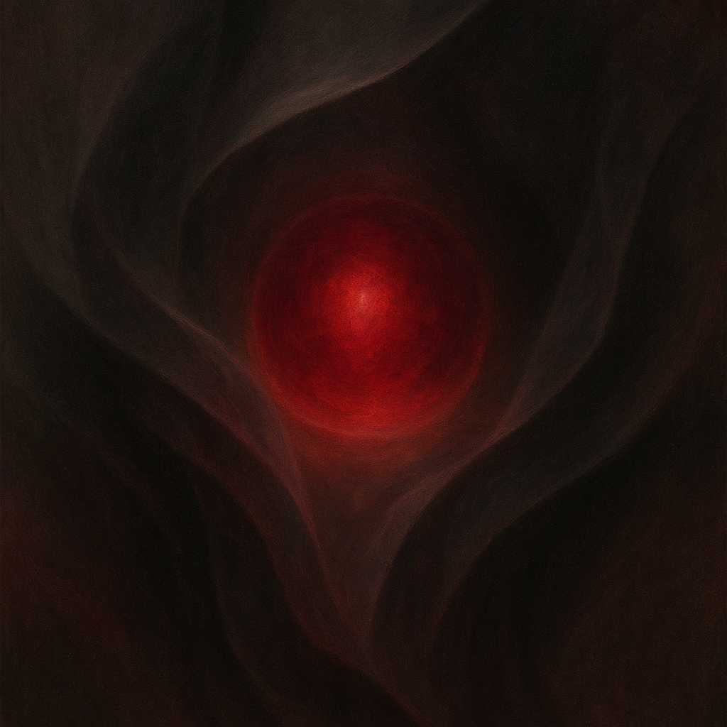 Smoky Ruby & Warm Obsidian Veils Oil Painting 100% Hand Painted Oil on Belgian Linen Canvas, Original Fine Art Wall Decor