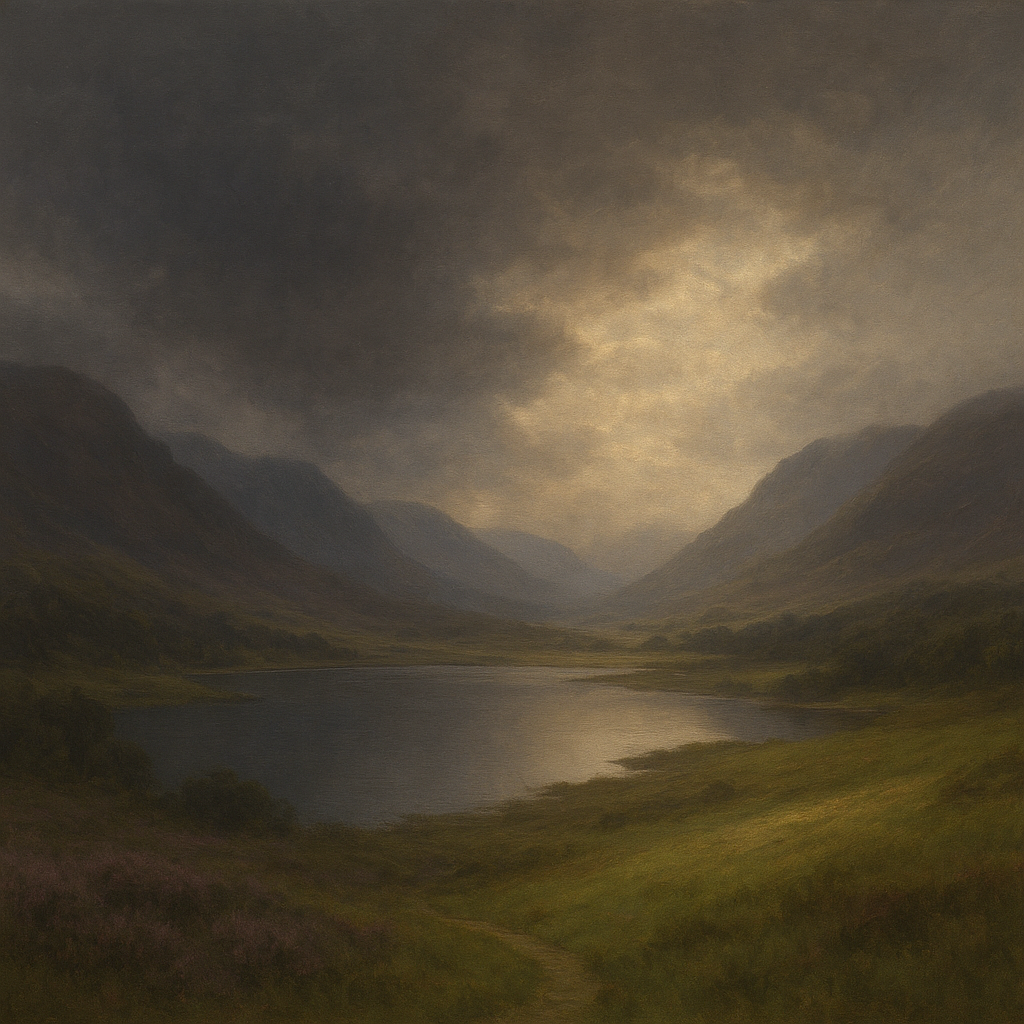 Highland Valley Storm Clearing No. 8 Oil Painting - View 1