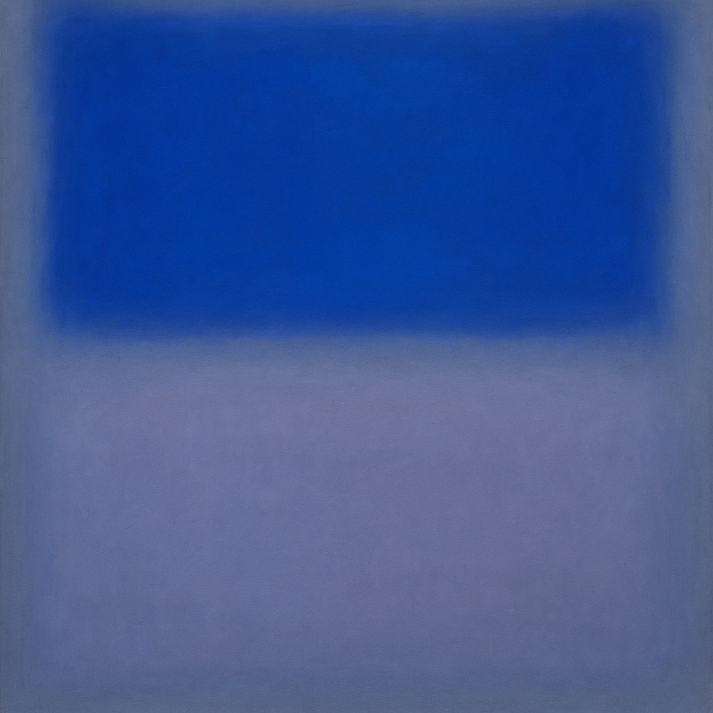Cobalt Azure & Twilight Lavender Immersion No. 11 Oil Painting - View 1