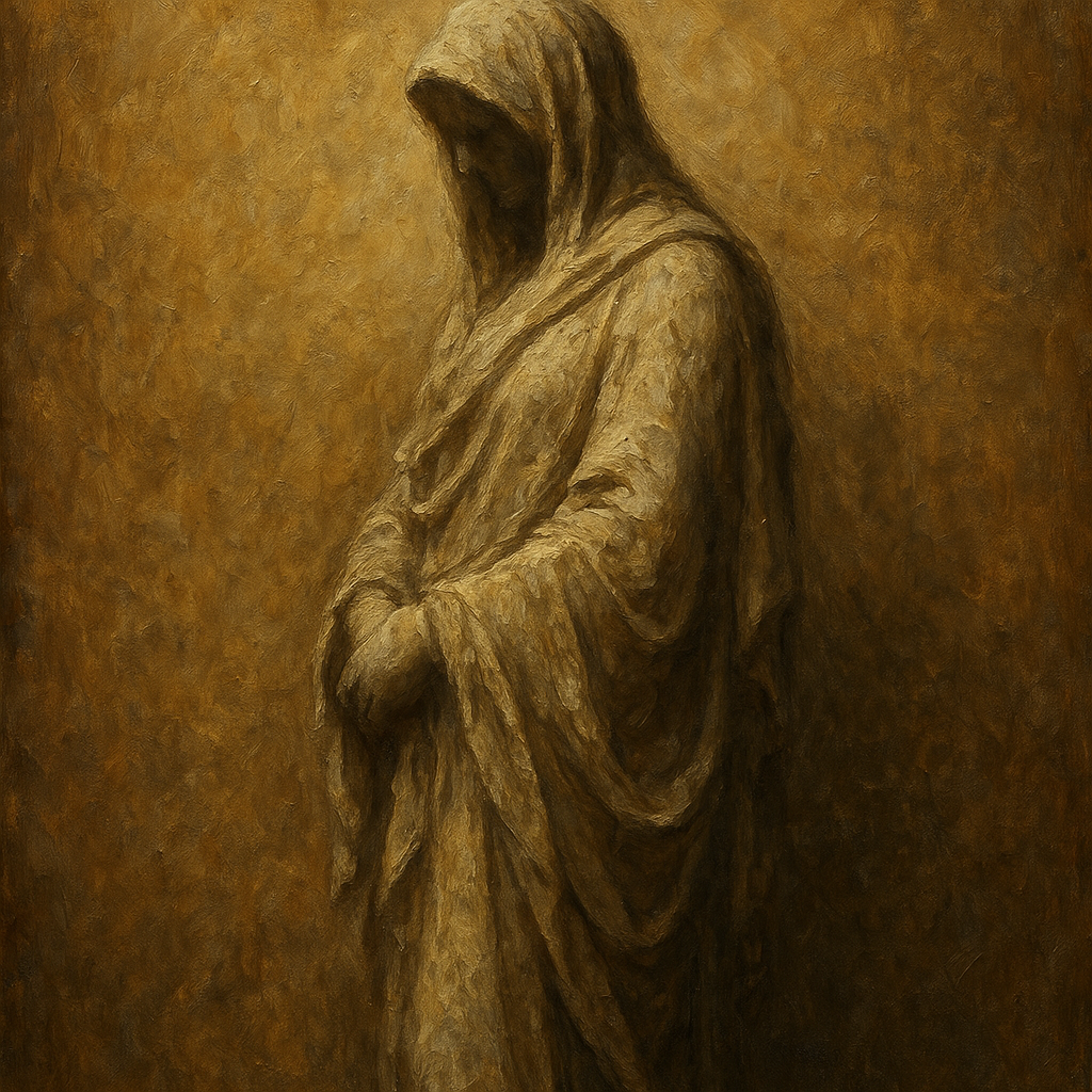 Renaissance Draped Silhouette No. 5 Oil Painting - 100% Hand-Painted Master Oil Painting