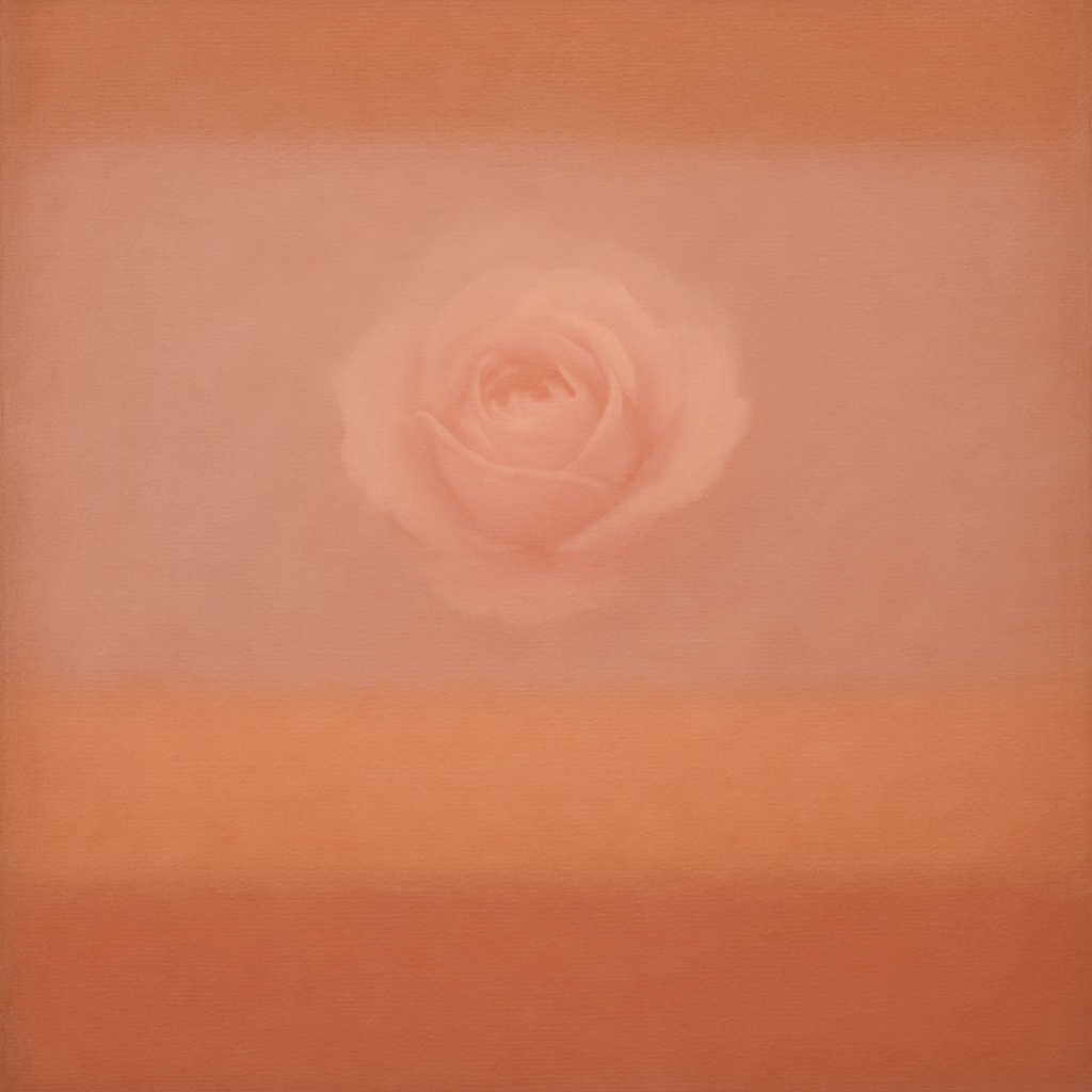Blush Rose & Dusky Terracotta Ambient Glow No. 22 Oil Painting - View 1