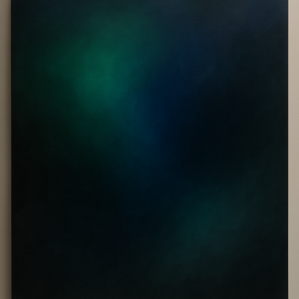 Emerald & Midnight Sapphire Sfumato Immersion No. 8 Oil Painting 100% Hand Painted Oil on Belgian Linen Canvas, Original Fine Art Wall Decor