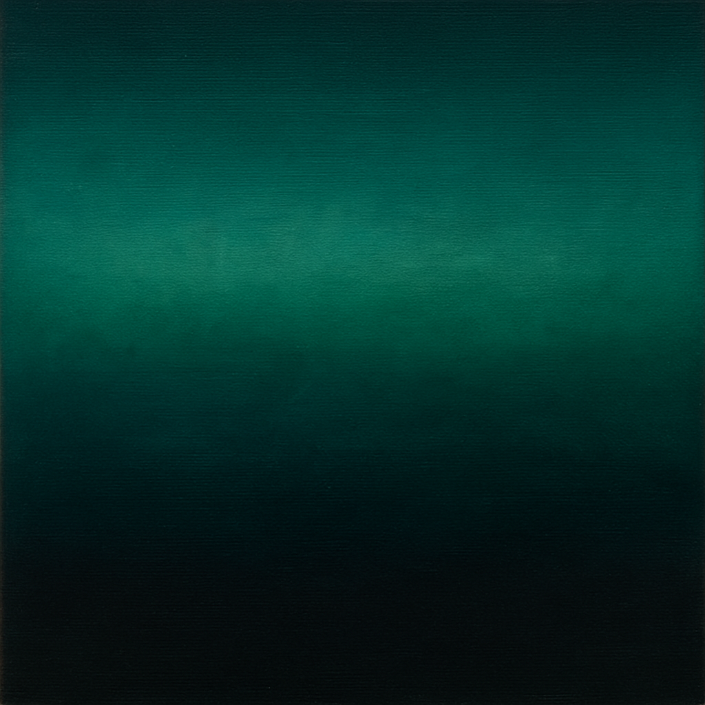 Midnight Teal & Deep Malachite Gradient No. 20 Oil Painting 100% Hand Painted Oil on Belgian Linen Canvas, Original Fine Art Wall Decor