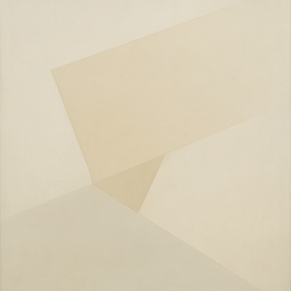 Architectural Stucco Geometry No. 3 - Modern Fine Art Oil Painting - View 1