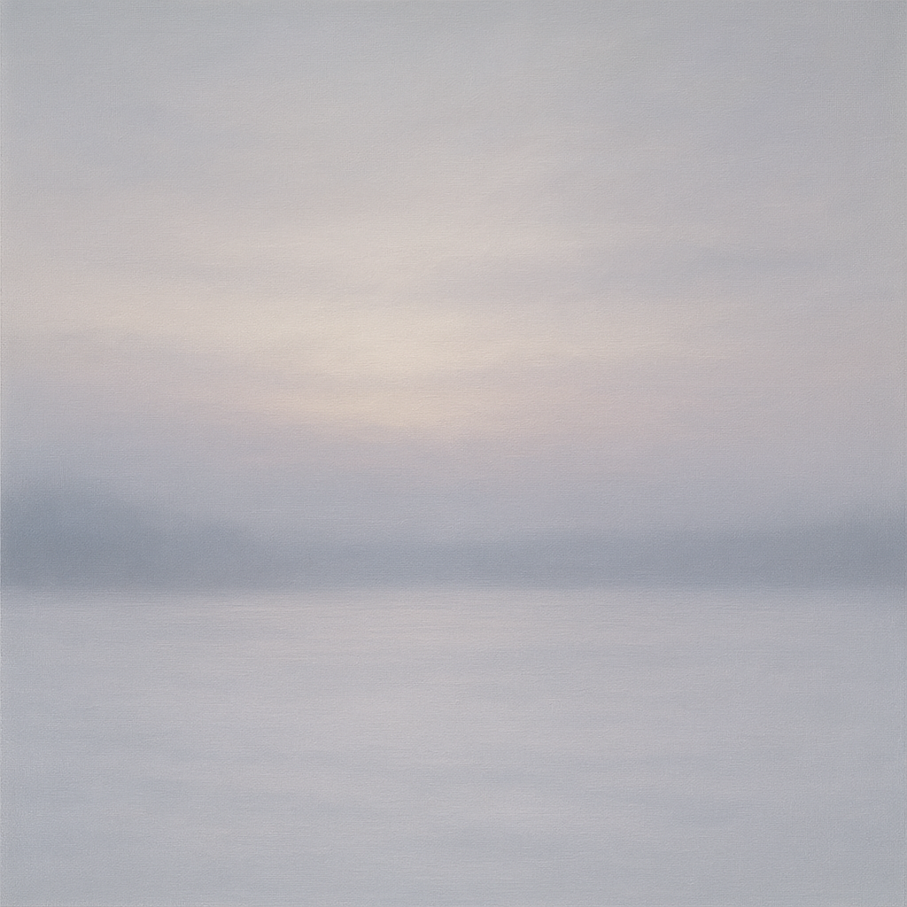 Winter Dawn Frost & Pale Silver Light No. 18 Oil Painting - View 1
