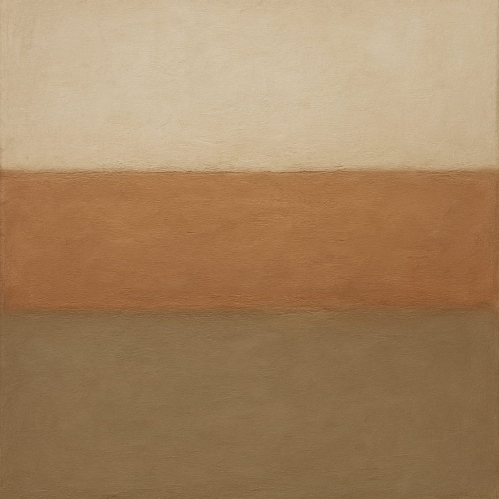 Aged Plaster & Sand Horizon No. 2 - Modern Fine Art Oil Painting - View 1