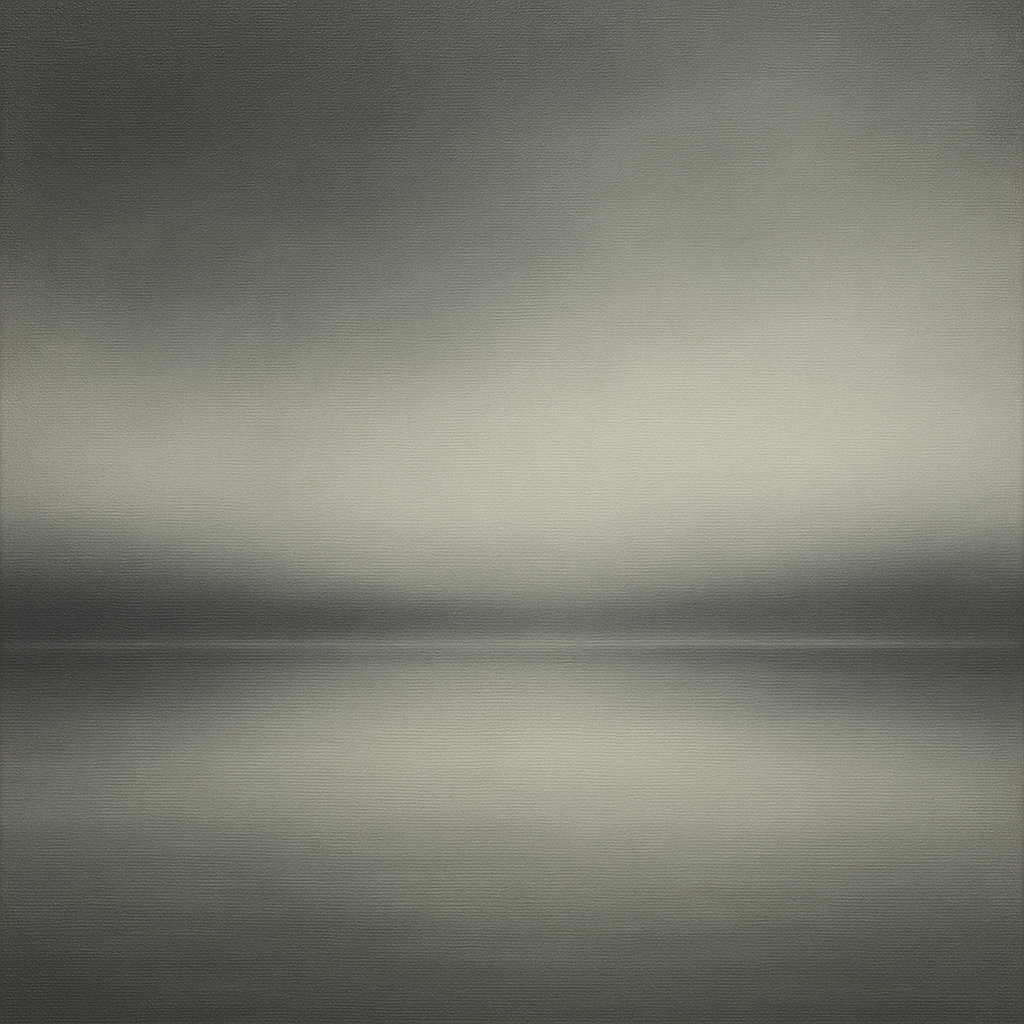 Monochrome Charcoal Drift & Soft Sfumato Horizon No. 21 Oil Painting - View 1
